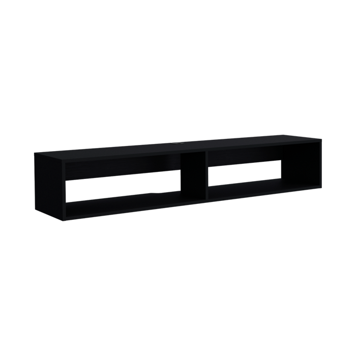 59" Black Floating Mount TV Stand
