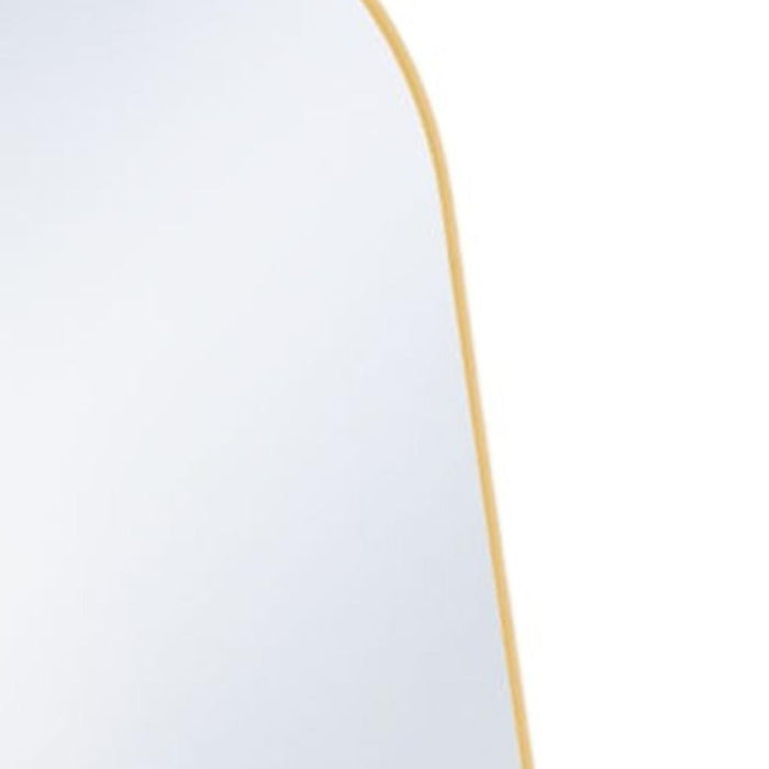 59" Gold Metal Arch Wall Mounted Leaning And Freestanding Framed Full Length Mirror