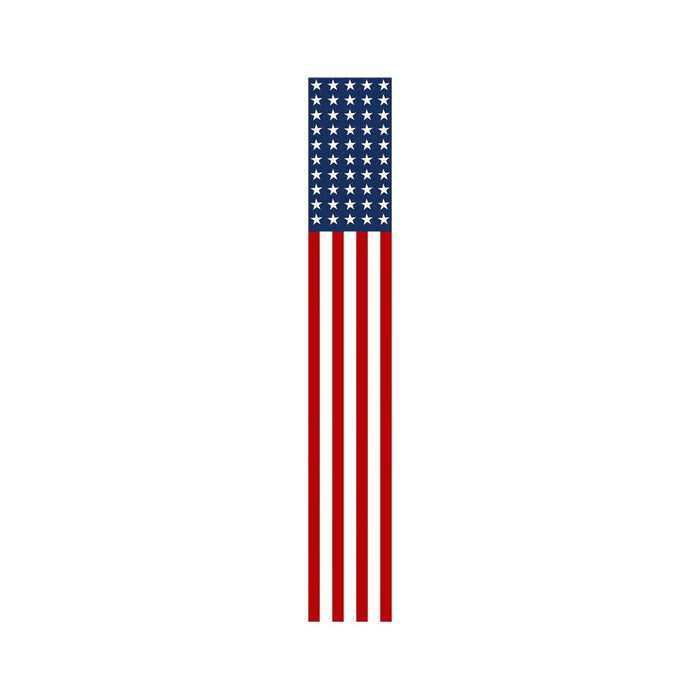 59" Red White And Blue Stars And Stripes Solid Wood Porch Sign