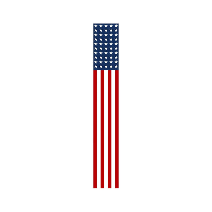 59" Red White And Blue Stars And Stripes Solid Wood Porch Sign