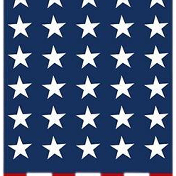 59" Red White And Blue Stars And Stripes Solid Wood Porch Sign