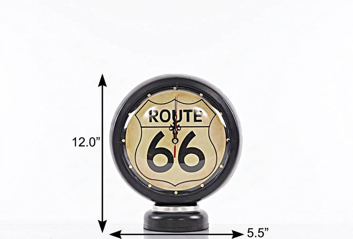 6" Black Metal Analog Round Wall Clock