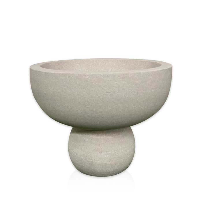 6" Cream Stone Decorative Bowl