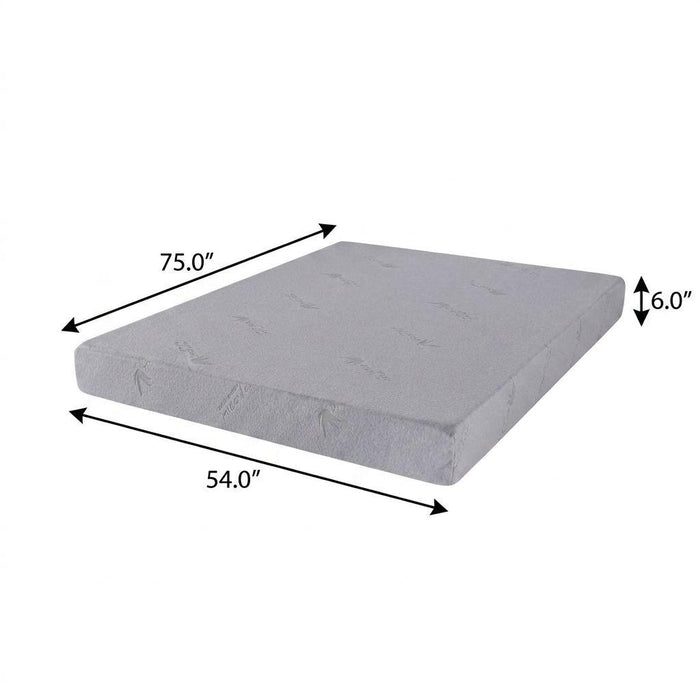 6" Full Double Aloe Vera Infused Medium Memory Foam Mattress