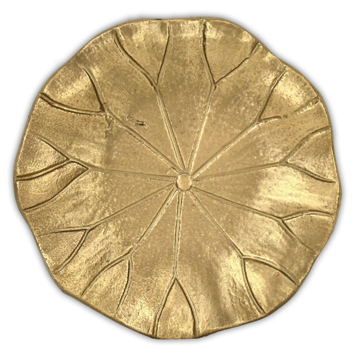 6" Gold Cast Iron Lily Pad Trinket Tray