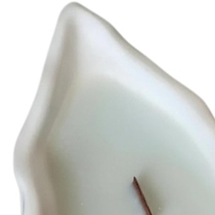 6" Light Blue Ocean Breeze Scented Soy Wax Candle In White Resin Novelty Holder