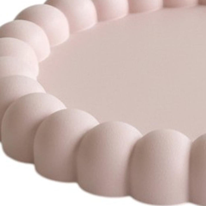6" Pale Pink Resin Handmade Round Trinket Tray