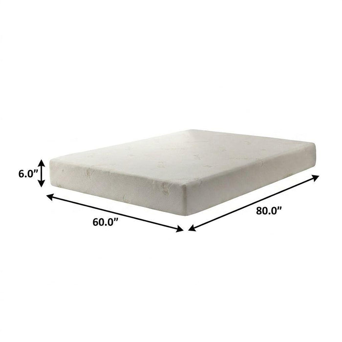 6" Queen Aloe Vera Infused Medium Memory Foam Mattress