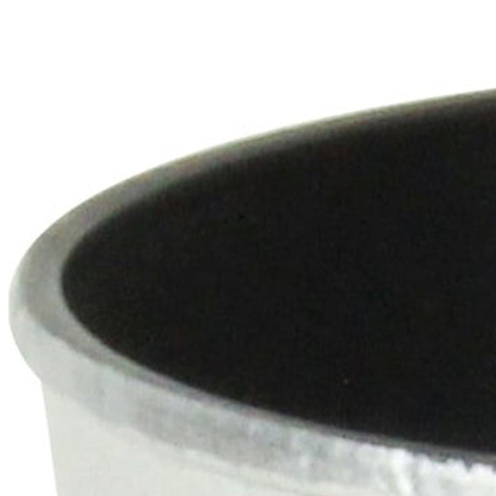 6" Silver Recycled Plastic Indoor Outdoor Round Pot Planter