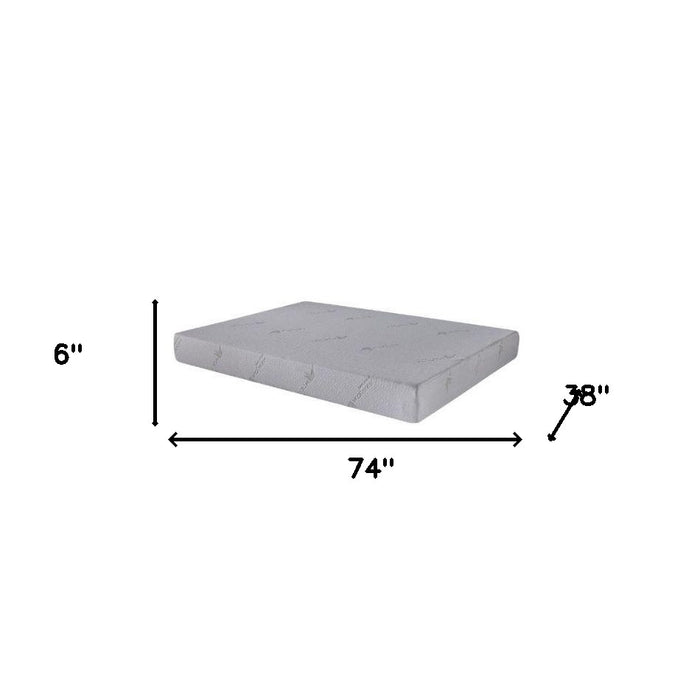 6" Twin Aloe Vera Infused Medium Memory Foam Mattress