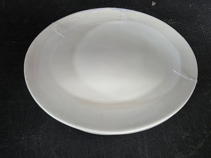 6 Unused Tuxton VEH-104 10 1/2" x 9" Eggshell Oval Coupe China Platter Plates - TH3