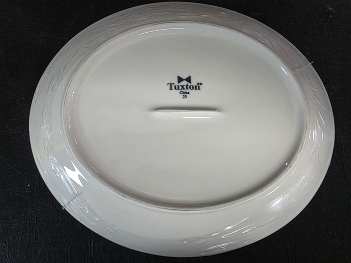 6 Unused Tuxton VEH-104 10 1/2" x 9" Eggshell Oval Coupe China Platter Plates - TH3