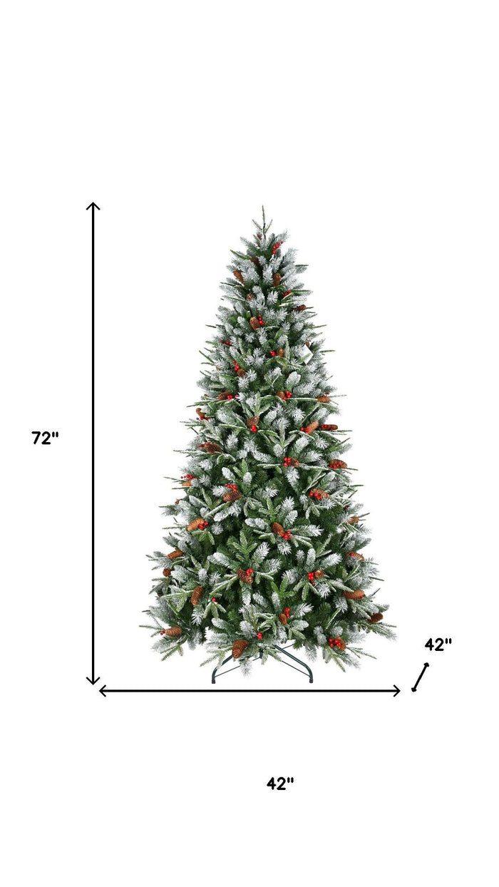 6' White Full Pine Christmas Tree