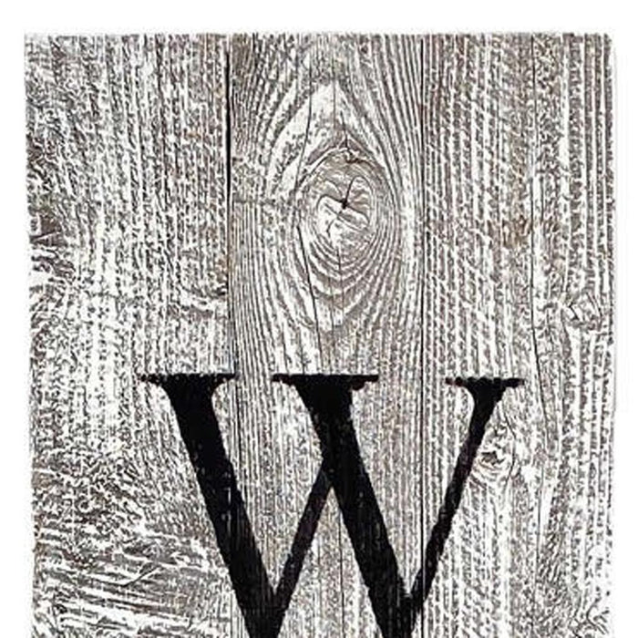 60" Whitewash And Black Solid Wood Welcome Porch Sign