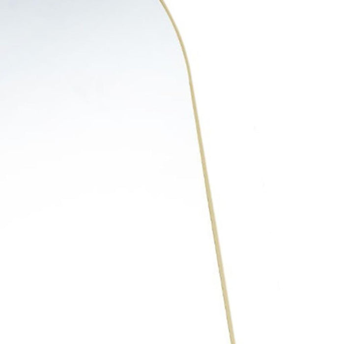 63" Gold Metal Arch Wall Mounted Leaning And Freestanding Framed Standing Mirror