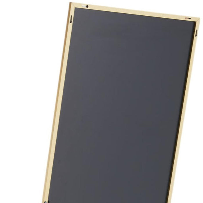 63" Gold Metal Wall Mounted Leaning And Freestanding Framed Standing Mirror