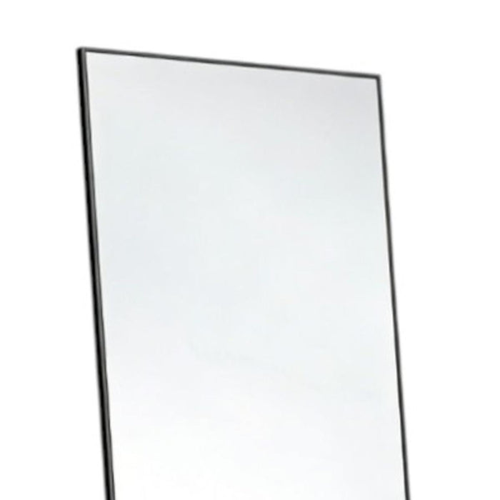 64" Black Aluminum Freestanding And Wall Mounted Framed Full Length Mirror