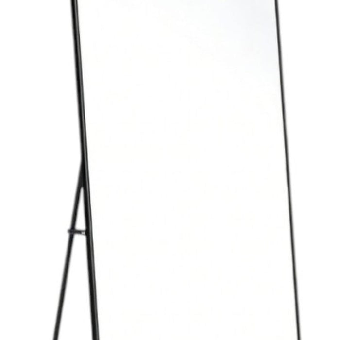 64" Black Aluminum Freestanding And Wall Mounted Framed Full Length Mirror