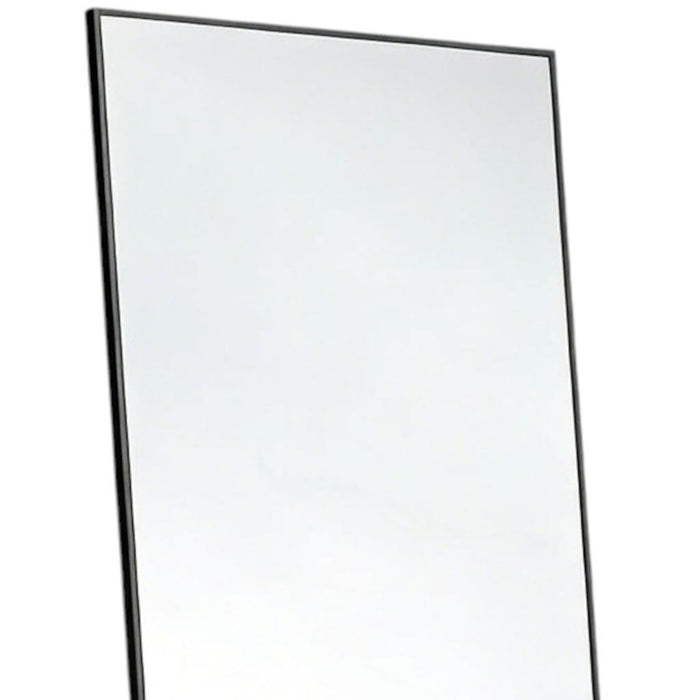64" Black Aluminum Freestanding And Wall Mounted Framed Full Length Mirror