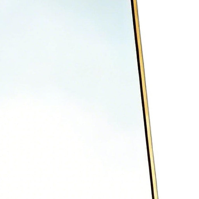 64" Gold Aluminum Freestanding And Wall Mounted Framed Full Length Mirror