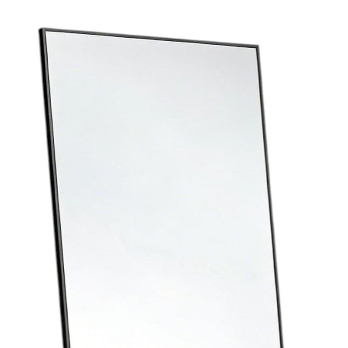 67" Black Aluminum Freestanding And Wall Mounted Framed Full Length Mirror