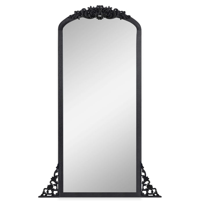 67" Black Solid Wood Framed Full Length Mirror