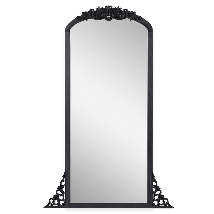 67" Black Solid Wood Framed Full Length Mirror