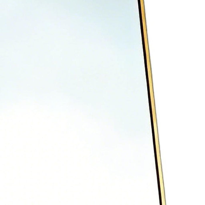 67" Gold Aluminum Freestanding And Wall Mounted Framed Full Length Mirror