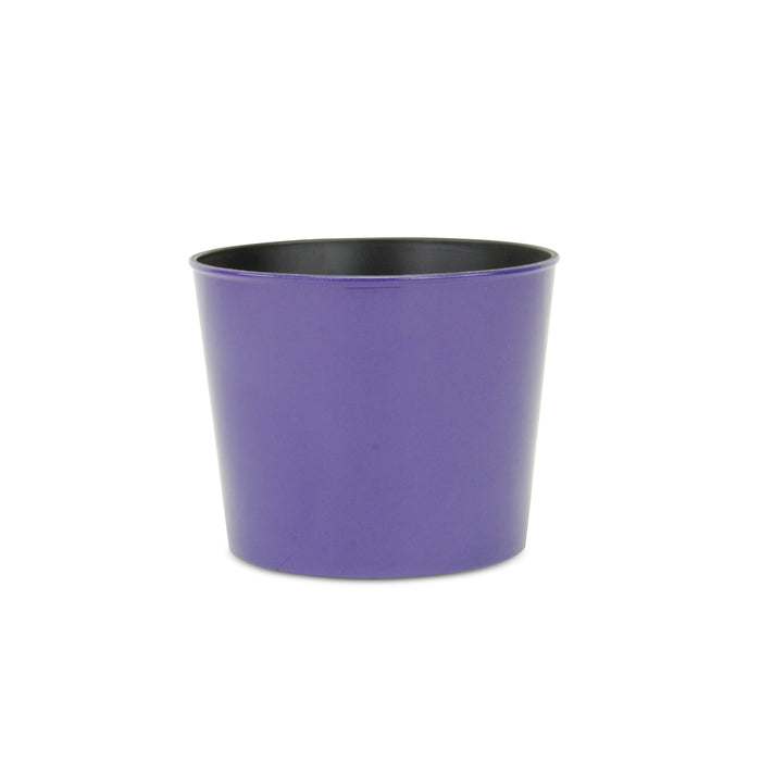7" Navy Blue Recycled Plastic Indoor Outdoor Round Pot Planter