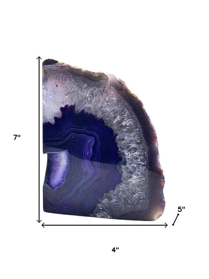 7" Purple Glass Crystal