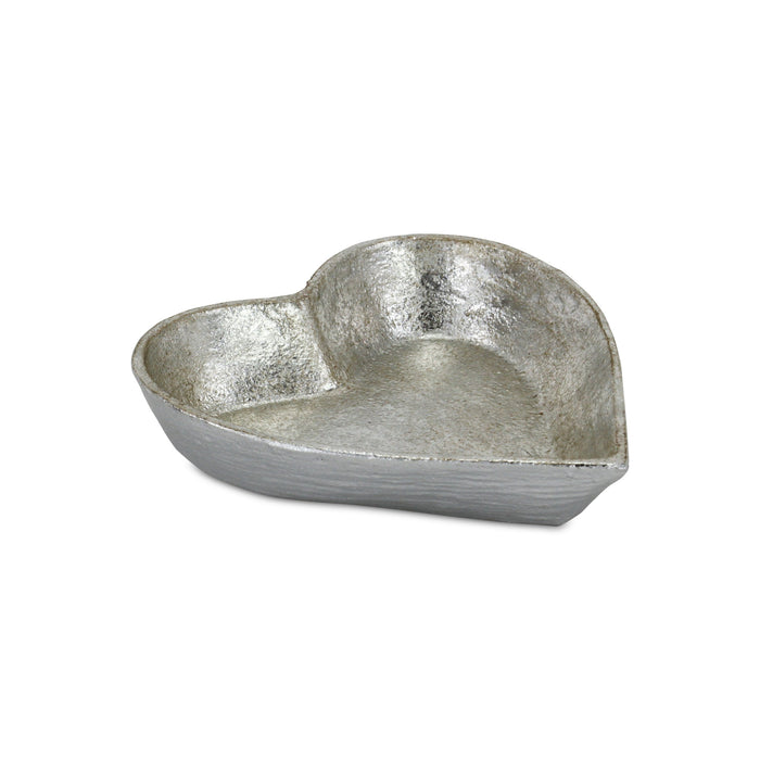 7" Silver Heart Cast Iron Handmade Vanity Tray