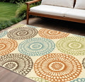 7' X 10' Beige Indoor Outdoor Area Rug
