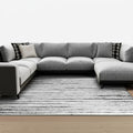 7' X 10' Grey Abstract Area Rug