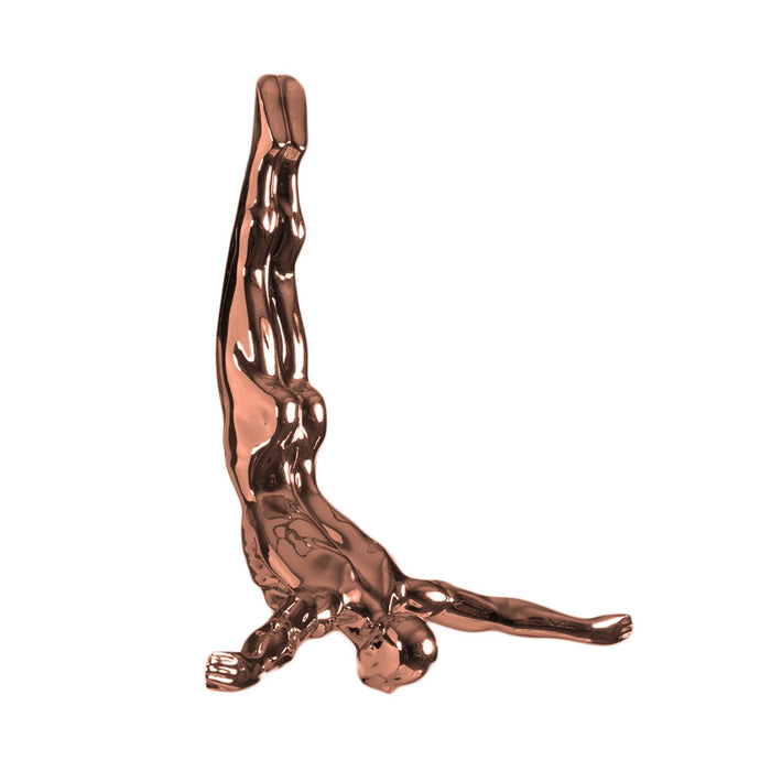 7" X 7" Bronze Resin Diving Man Hanging Dimensional Sculpture