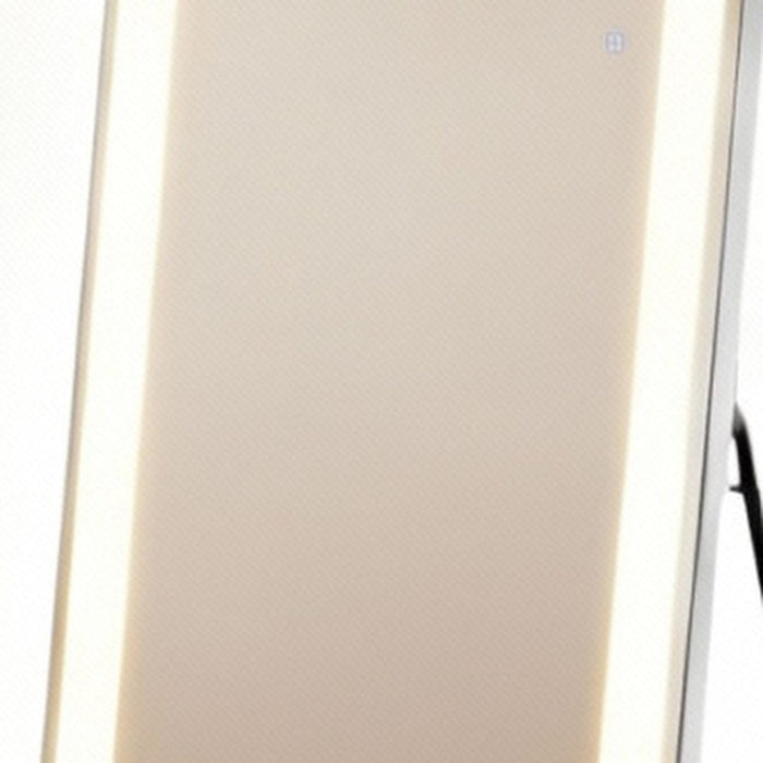 71" Clear Arch Lighted Freestanding and Wall Mount Frameless Full Length Mirror