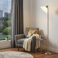 72" Silver With White Plastic Shade