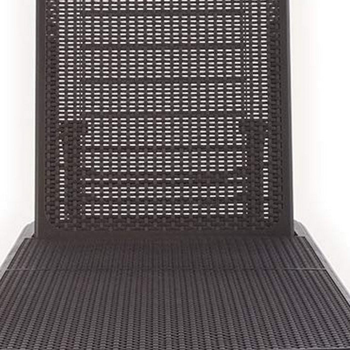 75" Brown Heavy Duty Plastic Outdoor Stacking Chaise Lounge