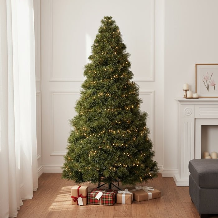 7.5' Pre Lit Full Spruce Christmas Tree
