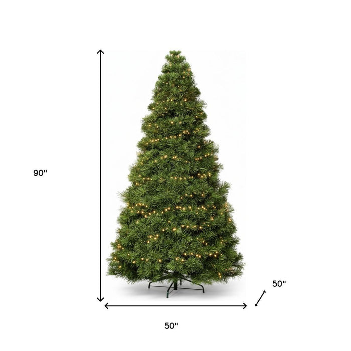 7.5' Pre Lit Full Spruce Christmas Tree