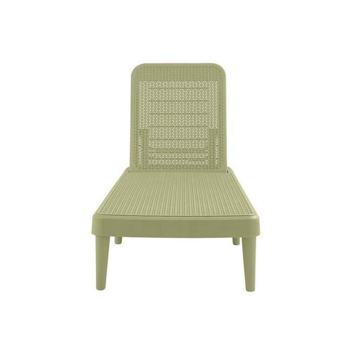 75" Sage Heavy Duty Plastic Outdoor Stacking Chaise Lounge
