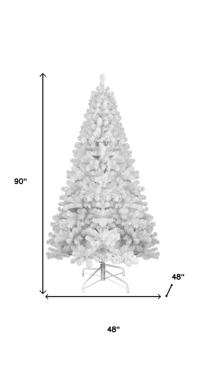 7.5' White Full Pine Christmas Tree