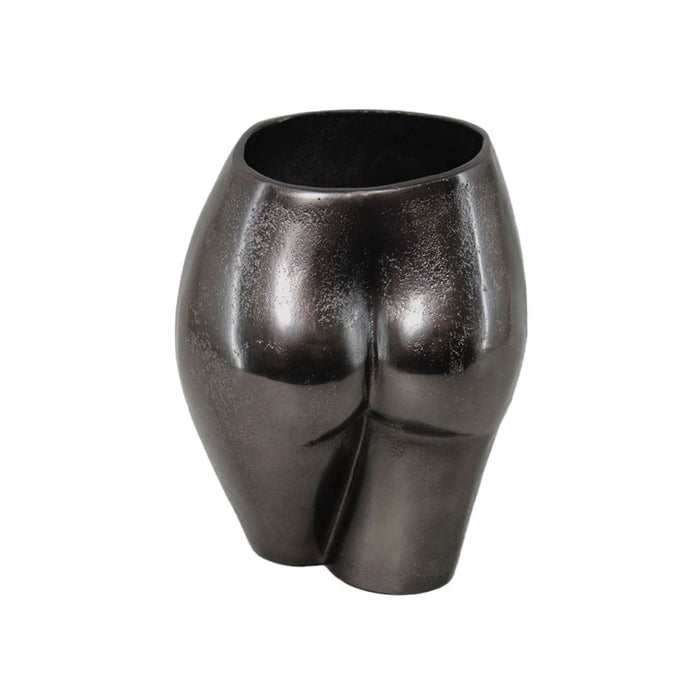 8" Antiqued Bronze Cast Aluminum Female Form Table Vase
