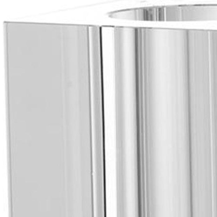 8" Clear Square Glass Table Vase