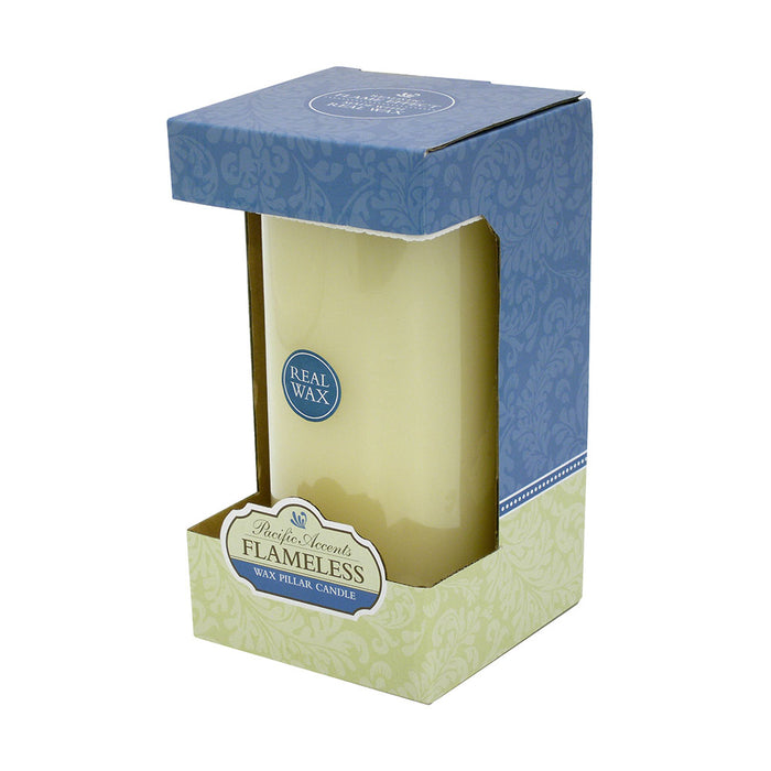 8" Ivory Flameless Pillar Candle