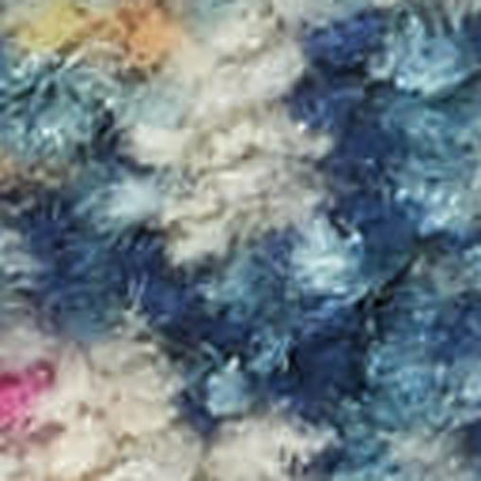 8' X 10' Blue And Ivory Southwestern Distressed Area Rug