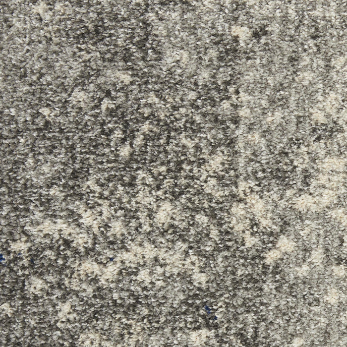 8' X 10' Gray And Ivory Abstract Area Rug
