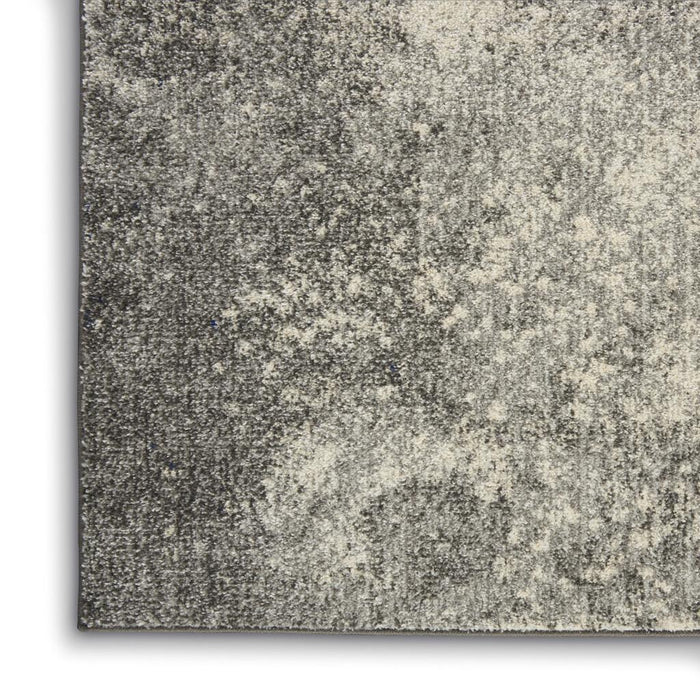8' X 10' Gray And Ivory Abstract Area Rug