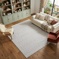 8' X 10' Gray and Ivory Moroccan Distressed Non Skid Area Rug