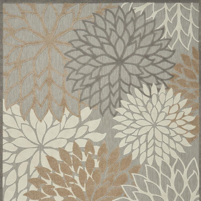 8' X 11' Gray And Ivory Indoor Outdoor Area Rug