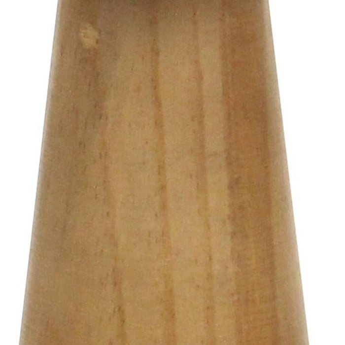 9" Brown And White Wood Hand Painted Mushroom Tabletop Sculpture